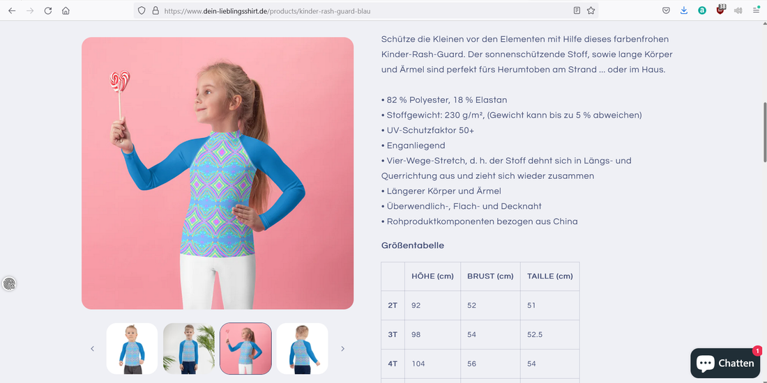 Allover-Rashguard für Kinder und Jugendliche