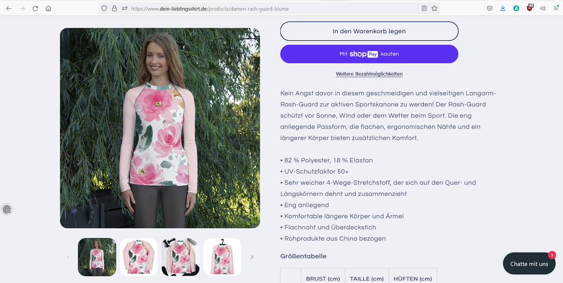 Allover-Rashguard für Damen