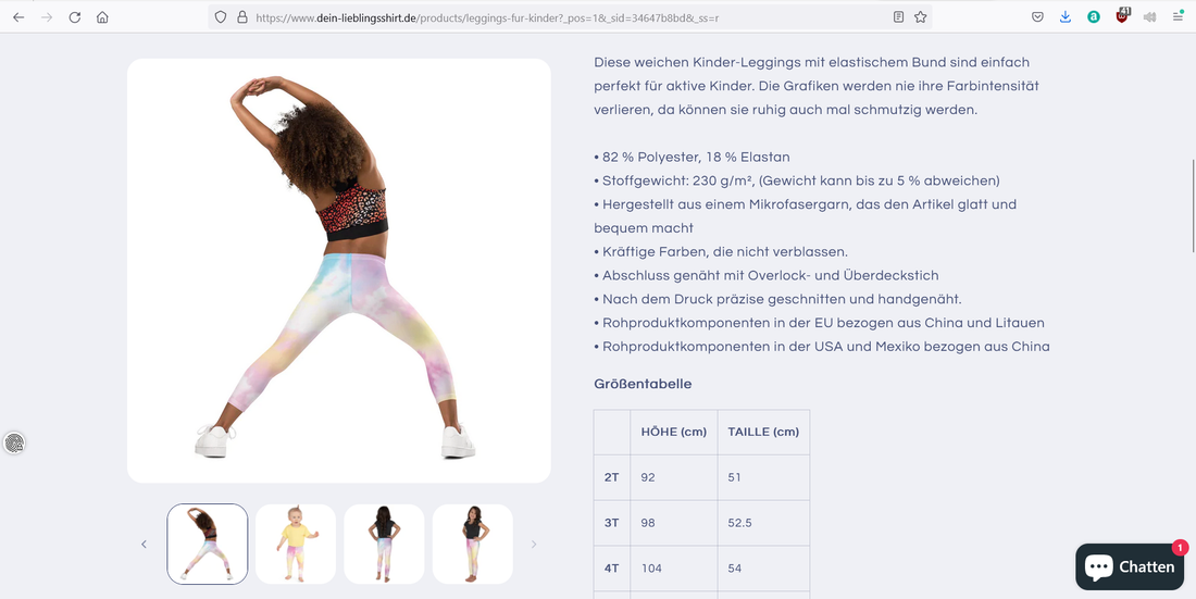 Allover-Leggings für Kinder