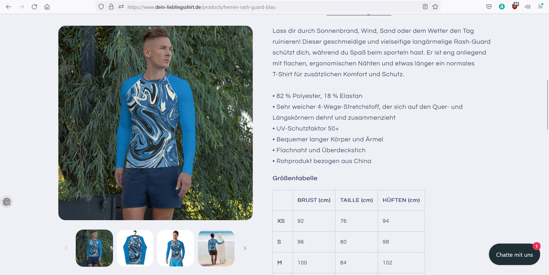 Allover-Rashguard für Herren