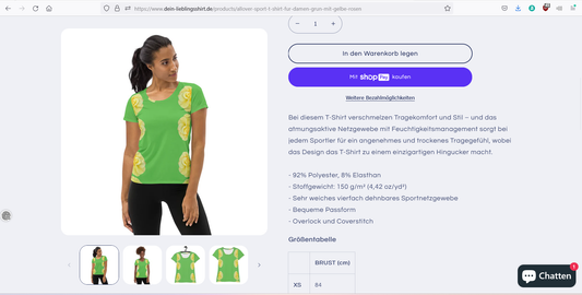 Allover-Sport-T-Shirt für Damen