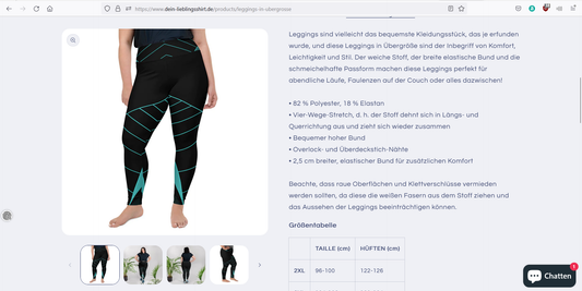 Allover-Leggings in Übergrößen