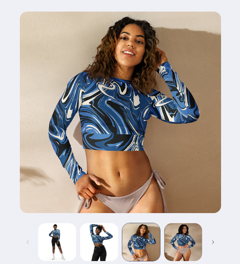 Drei Gründe, warum das Recycelte Langarm Crop Top mit Allover-Druck interessant ist zu tragen