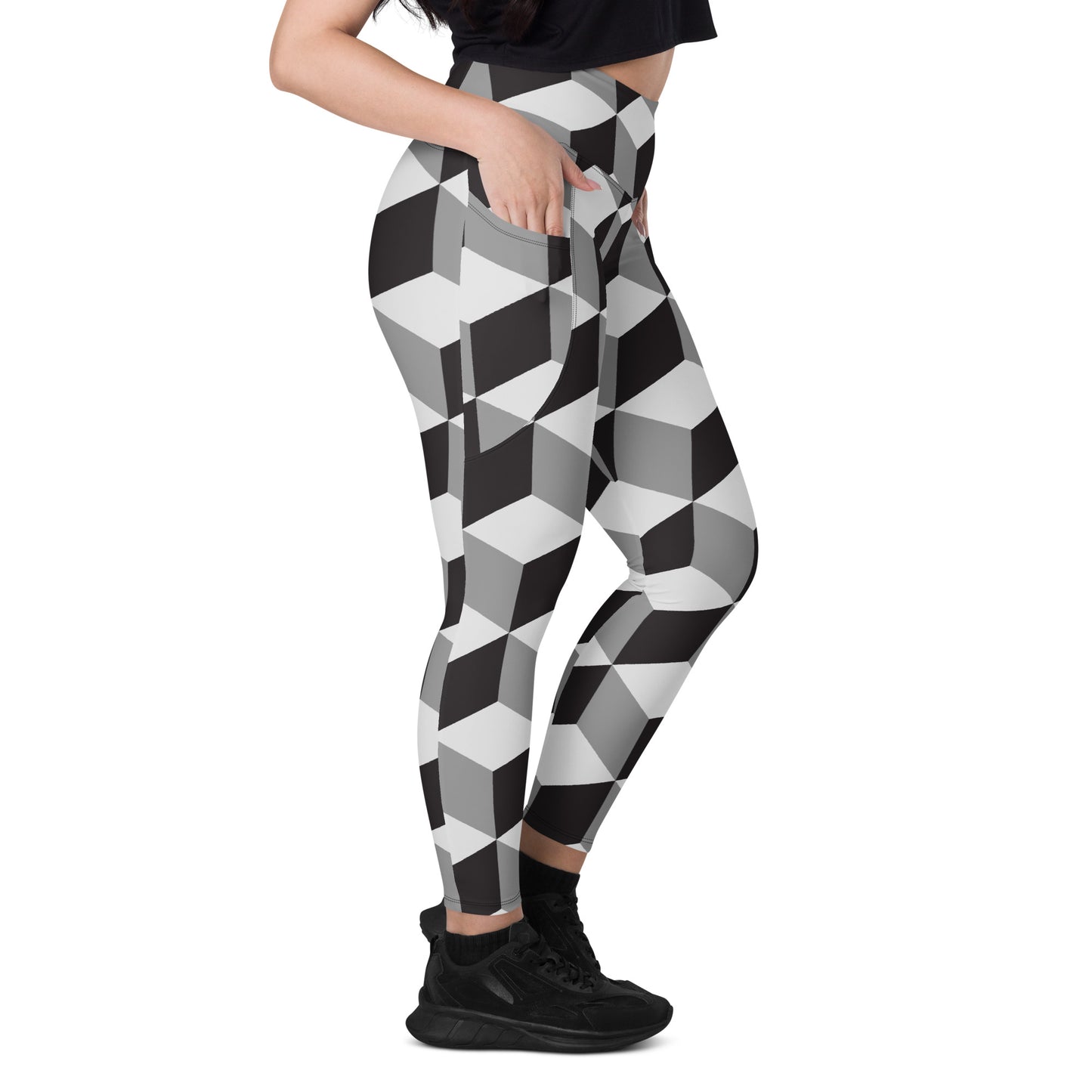 Leggings mit Taschen "Würfeldesign"