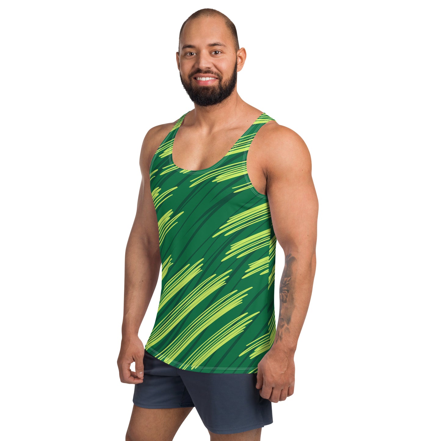 Allover-Herren-Tank-Top "Grün"