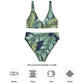 Recycelter Allover High Waist Bikini "Grüne Blätter"