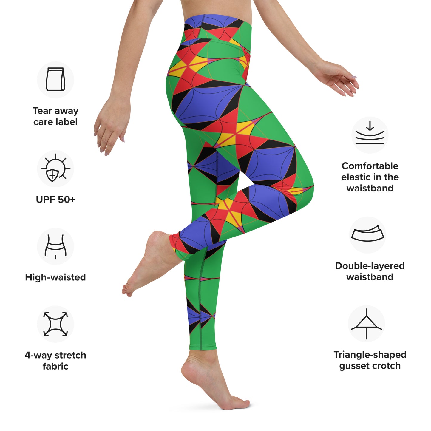 Yoga-Leggings 'Das Leben ist nicht perfekt'