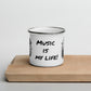 Emailletasse 'Music is life', Teil meiner 'Music is life'-Kollektion