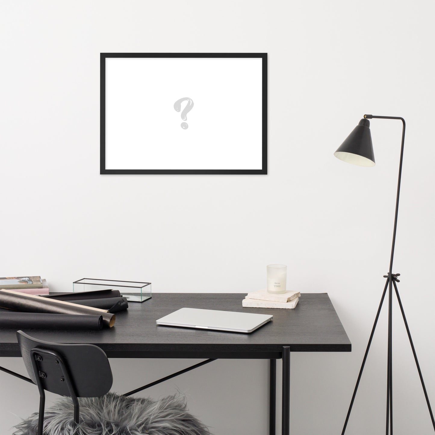 Gerahmtes Poster auf mattem Papier (21x30 - 61x91cm) '?'