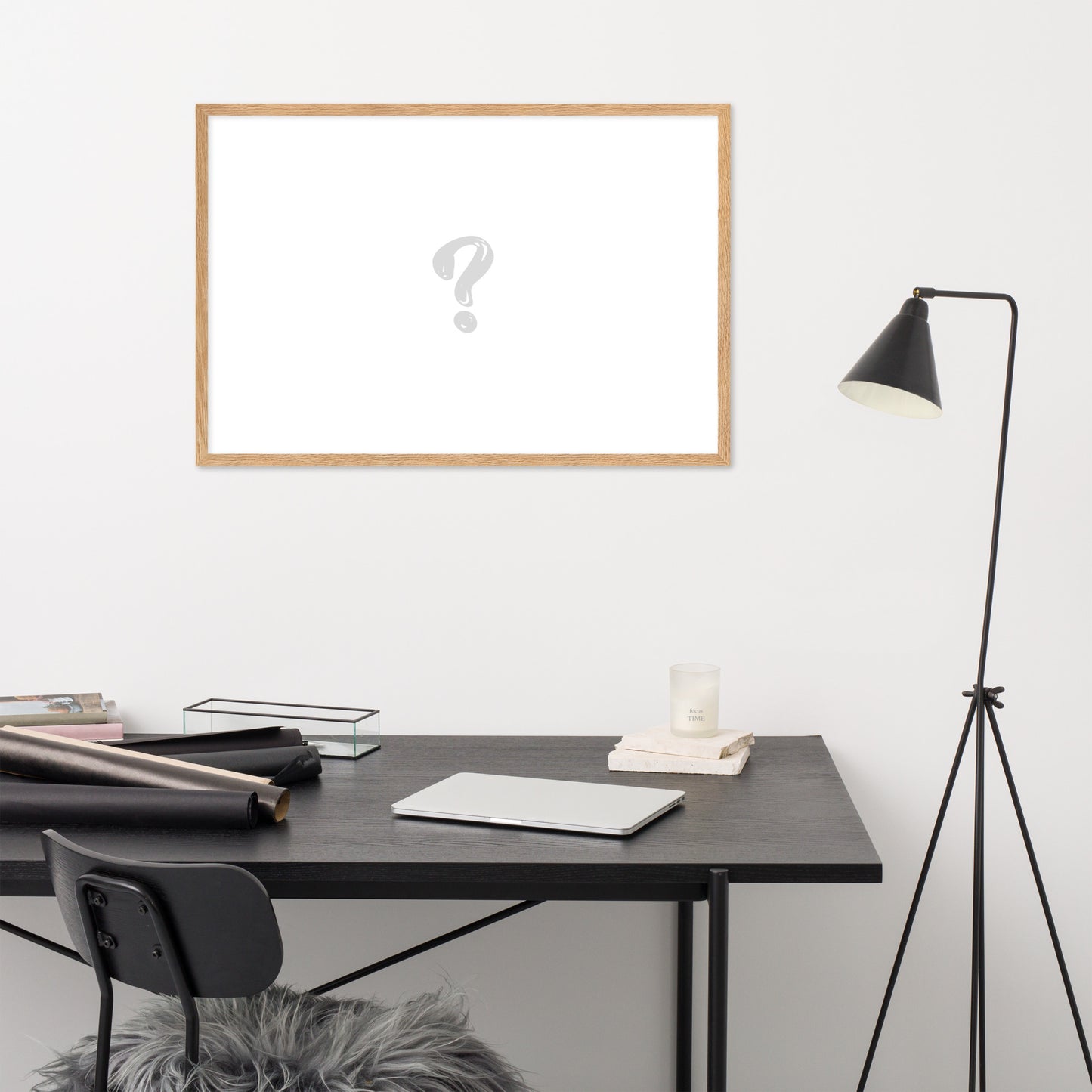 Gerahmtes Poster auf mattem Papier (21x30 - 61x91cm) '?'