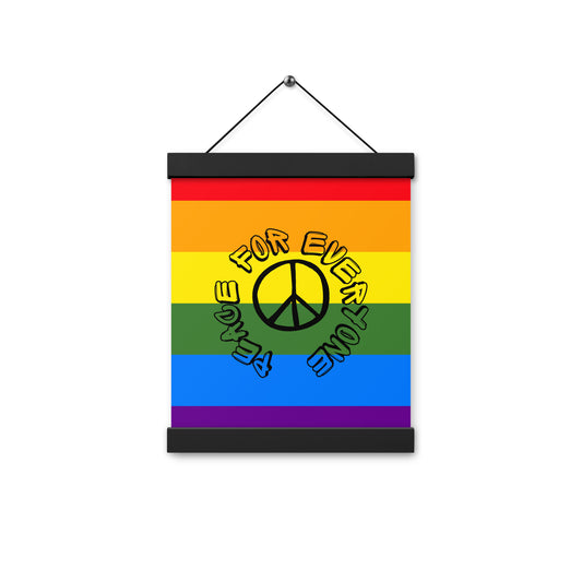 Poster mit Aufhängern (21x26cm) 'Peace for everyone'