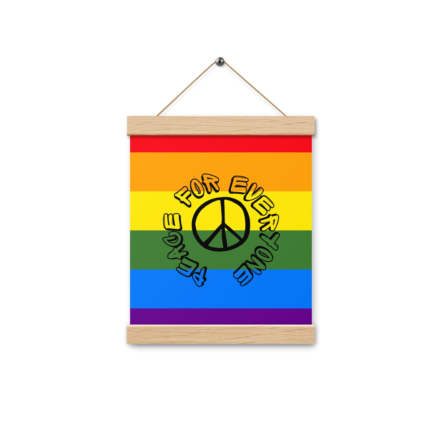 Poster mit Aufhängern (21x26cm) 'Peace for everyone'