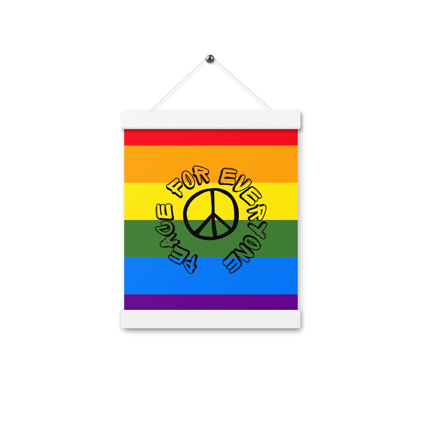 Poster mit Aufhängern (21x26cm) 'Peace for everyone'