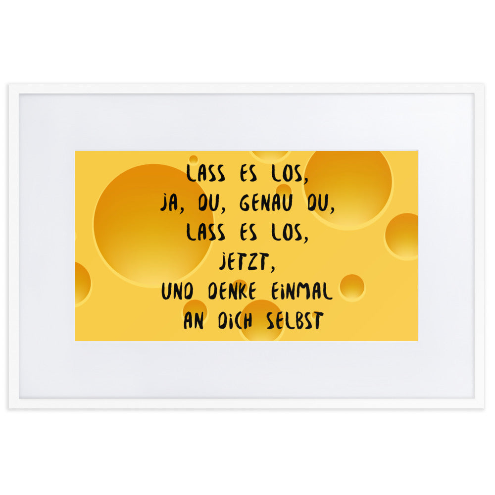 Gerahmtes Poster auf mattem Papier mit Matte (21x30 - 61x91cm) 'Lass es los'