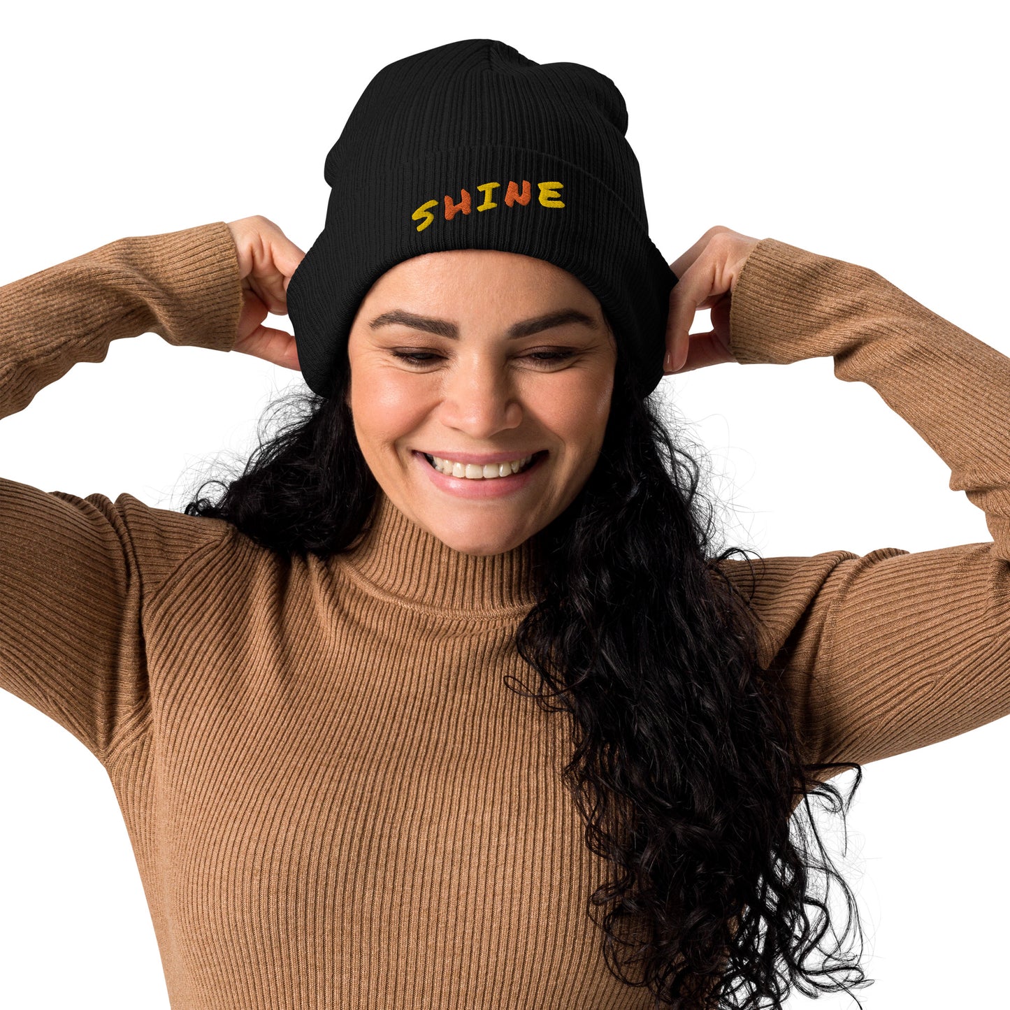 Gerippte Bio-Beanie 'Shine'