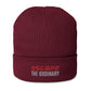 Gerippte Bio-Beanie 'Escape the ordinary'