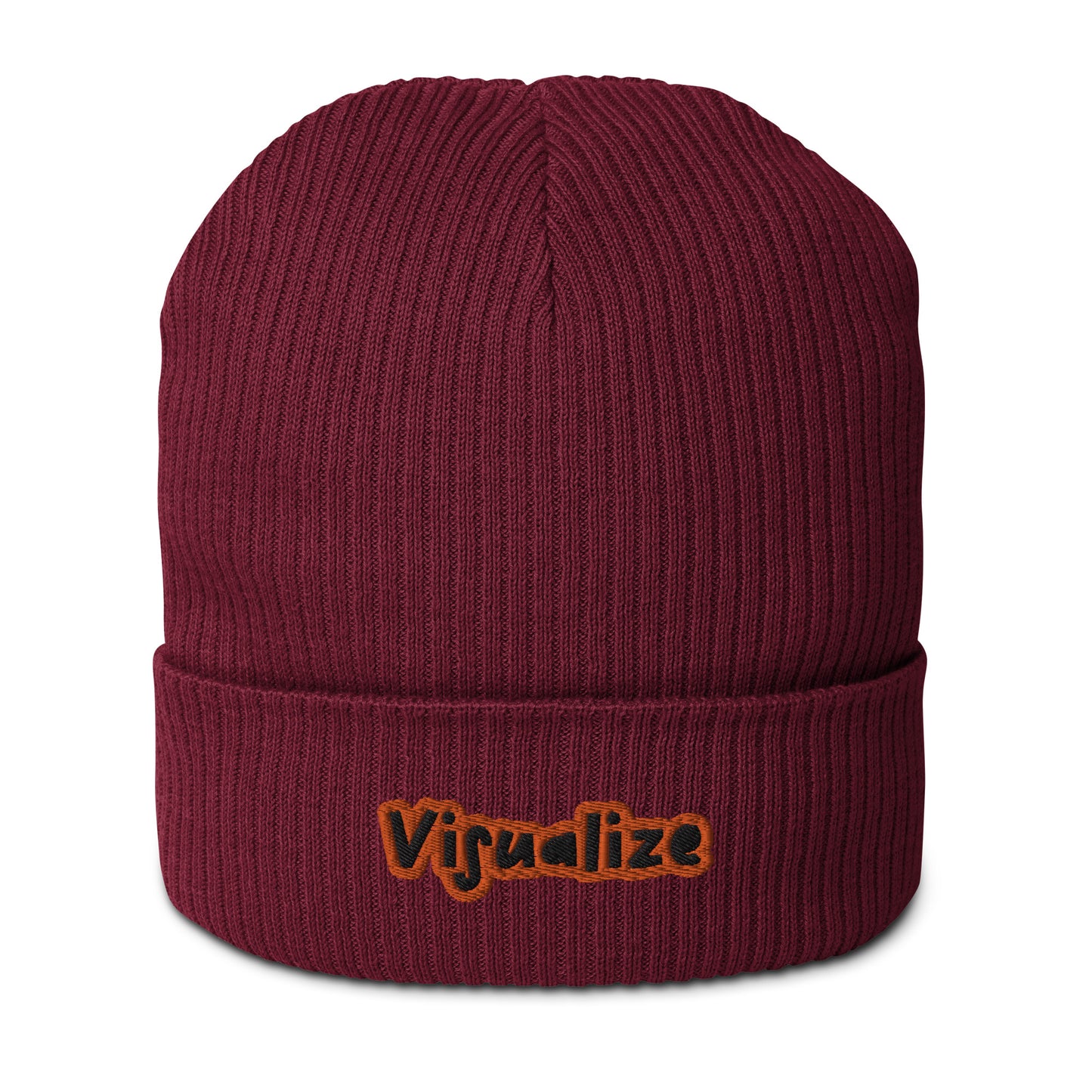 Gerippte Bio-Beanie 'Visualize'