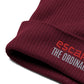 Gerippte Bio-Beanie 'Escape the ordinary'