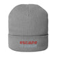 Gerippte Bio-Beanie 'Escape the ordinary'