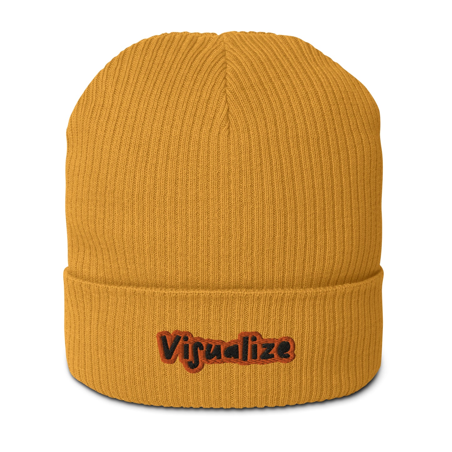 Gerippte Bio-Beanie 'Visualize'