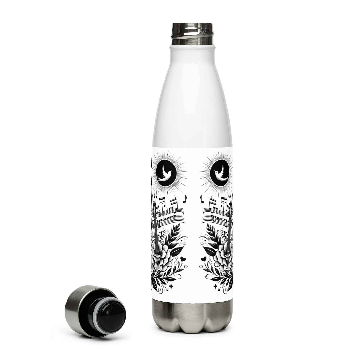 Edelstahl Trinkflasche 'Music is life', Teil meiner 'Music is life'-Kollektion