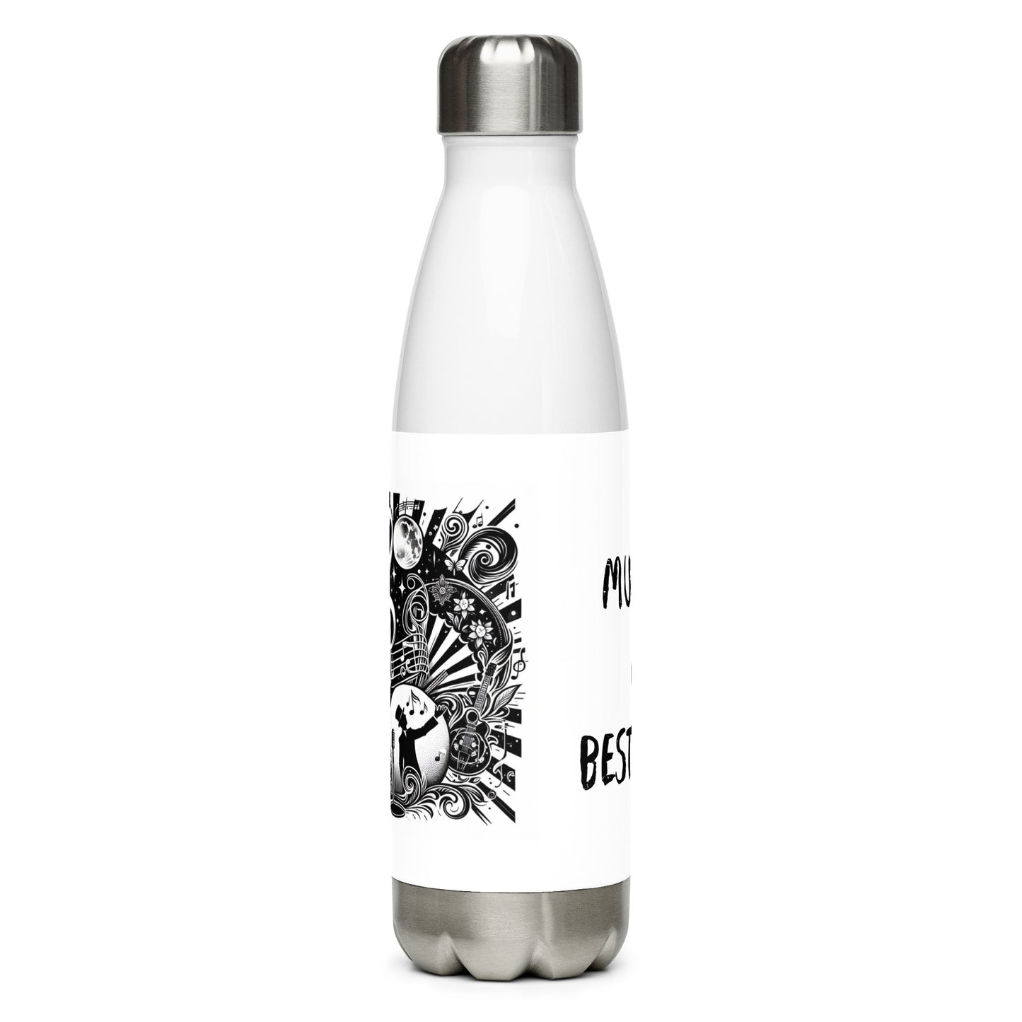 Edelstahl Trinkflasche 'Music is life', Teil meiner 'Music is life'-Kollektion