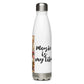 Edelstahl Trinkflasche 'Music is life'