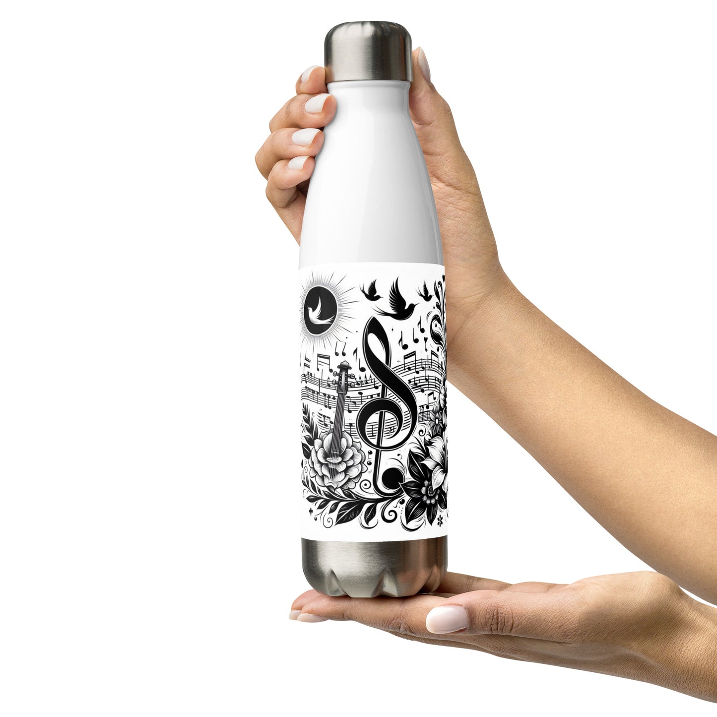 Edelstahl Trinkflasche 'Music is life', Teil meiner 'Music is life'-Kollektion