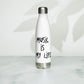 Edelstahl Trinkflasche 'Music is life', Teil meiner 'Music is life'-Kollektion