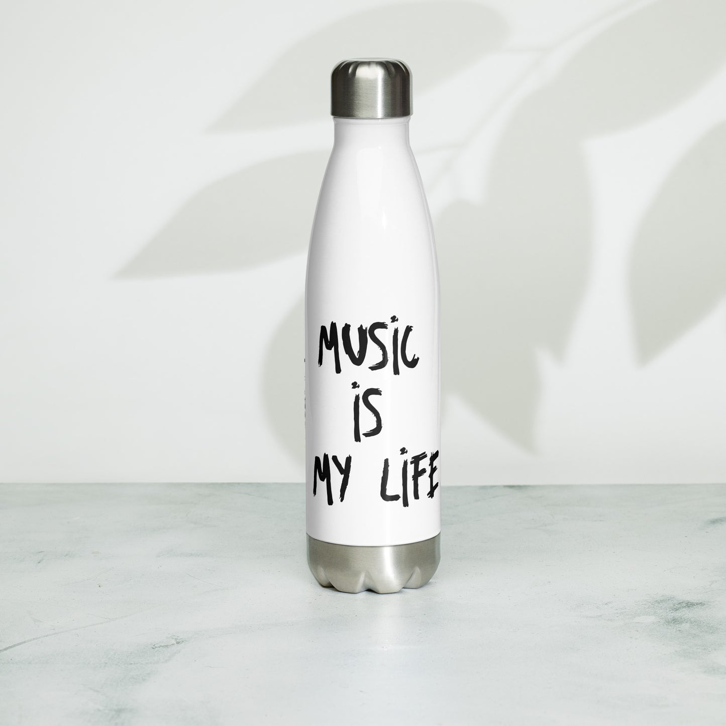 Edelstahl Trinkflasche 'Music is life', Teil meiner 'Music is life'-Kollektion