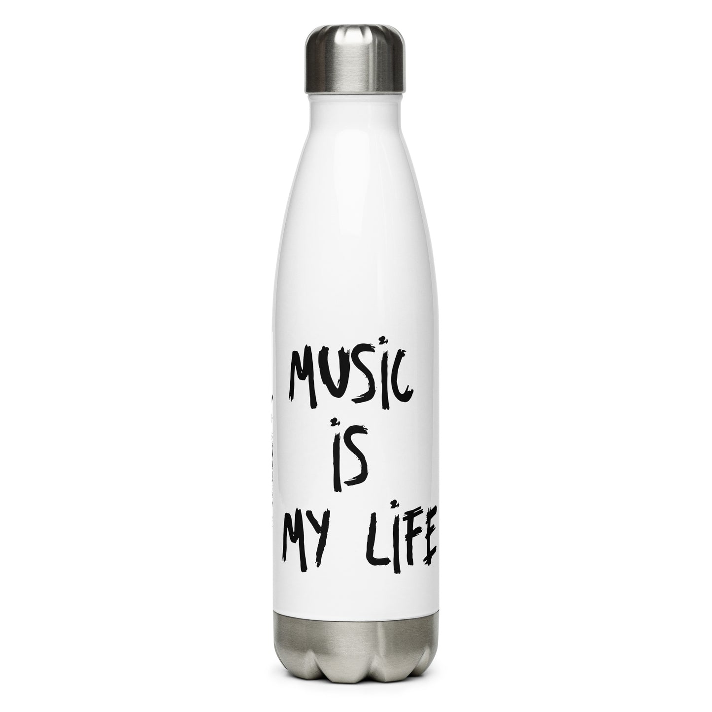 Edelstahl Trinkflasche 'Music is life', Teil meiner 'Music is life'-Kollektion