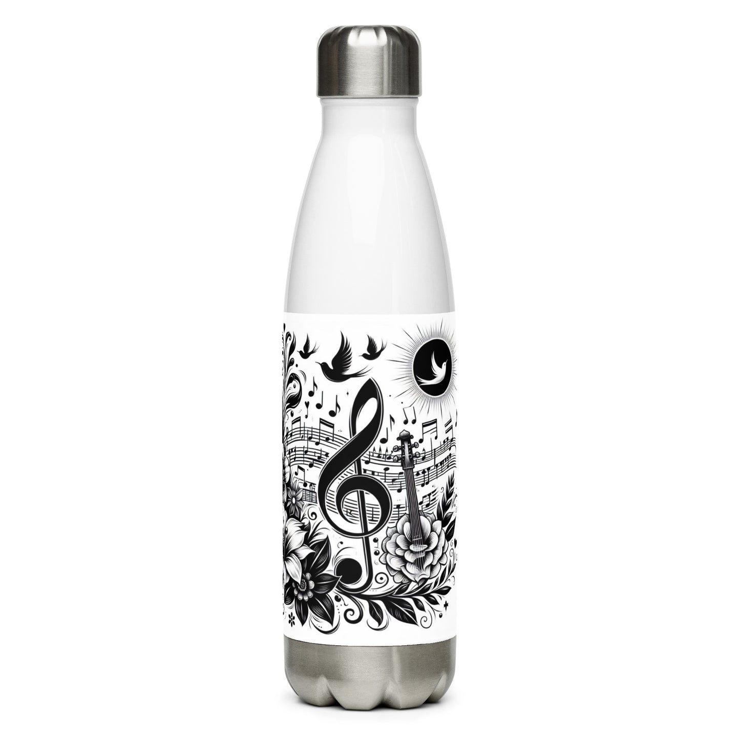 Edelstahl Trinkflasche 'Music is life', Teil meiner 'Music is life'-Kollektion