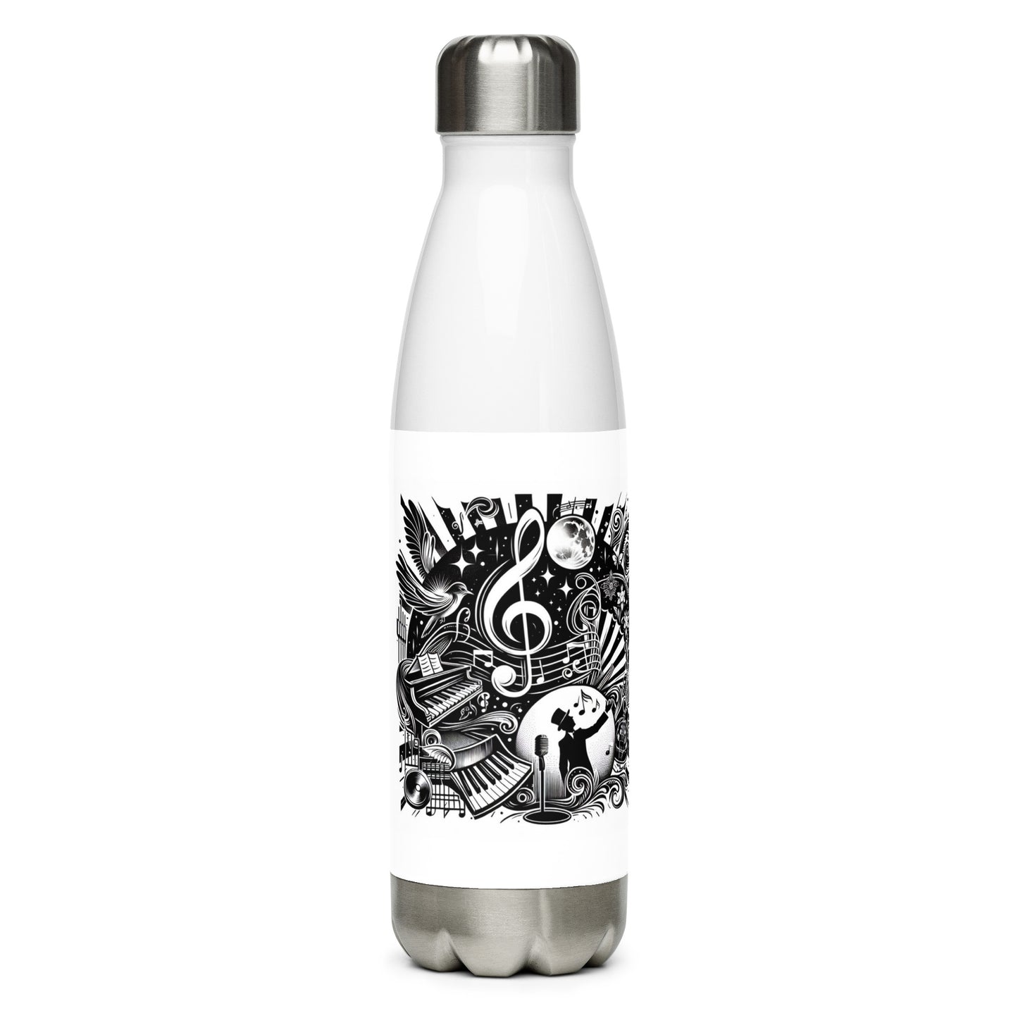 Edelstahl Trinkflasche 'Music is life', Teil meiner 'Music is life'-Kollektion