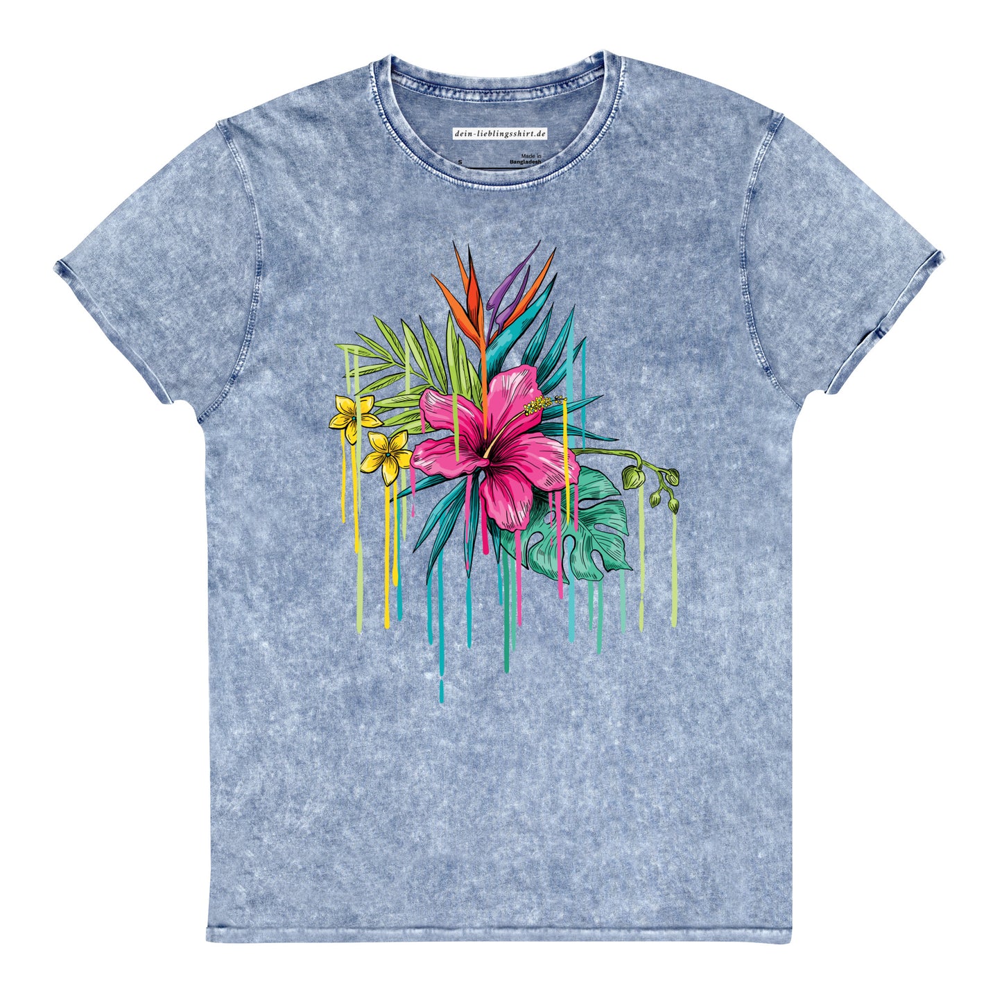 Unisex Denim-T-Shirt | Husky CA6689 "Blume"