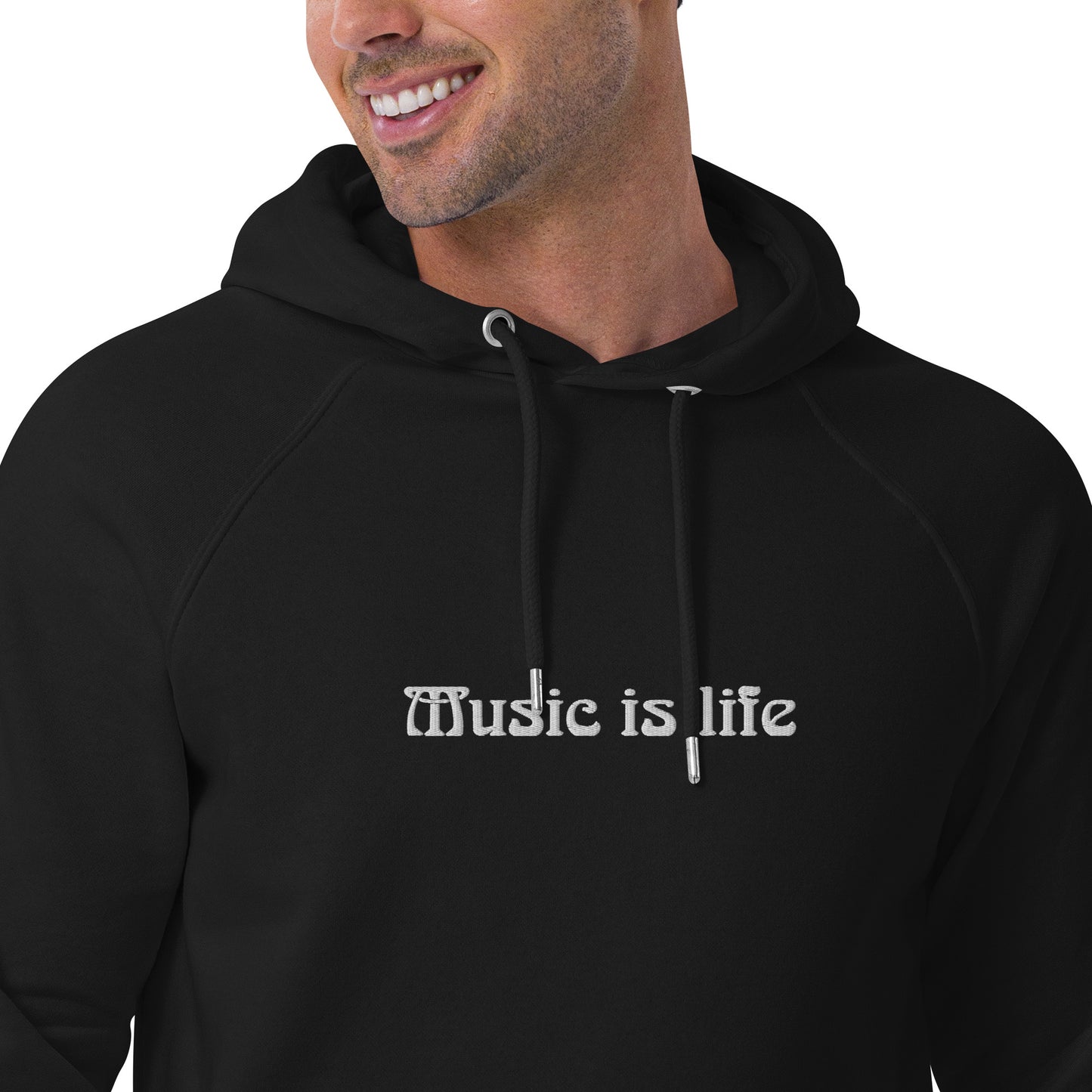 Unisex Bio-Raglan-Hoodie | SOL'S 03568 mit dem motiv 'Musik', Teil meiner 'Music is life'-Kollektion