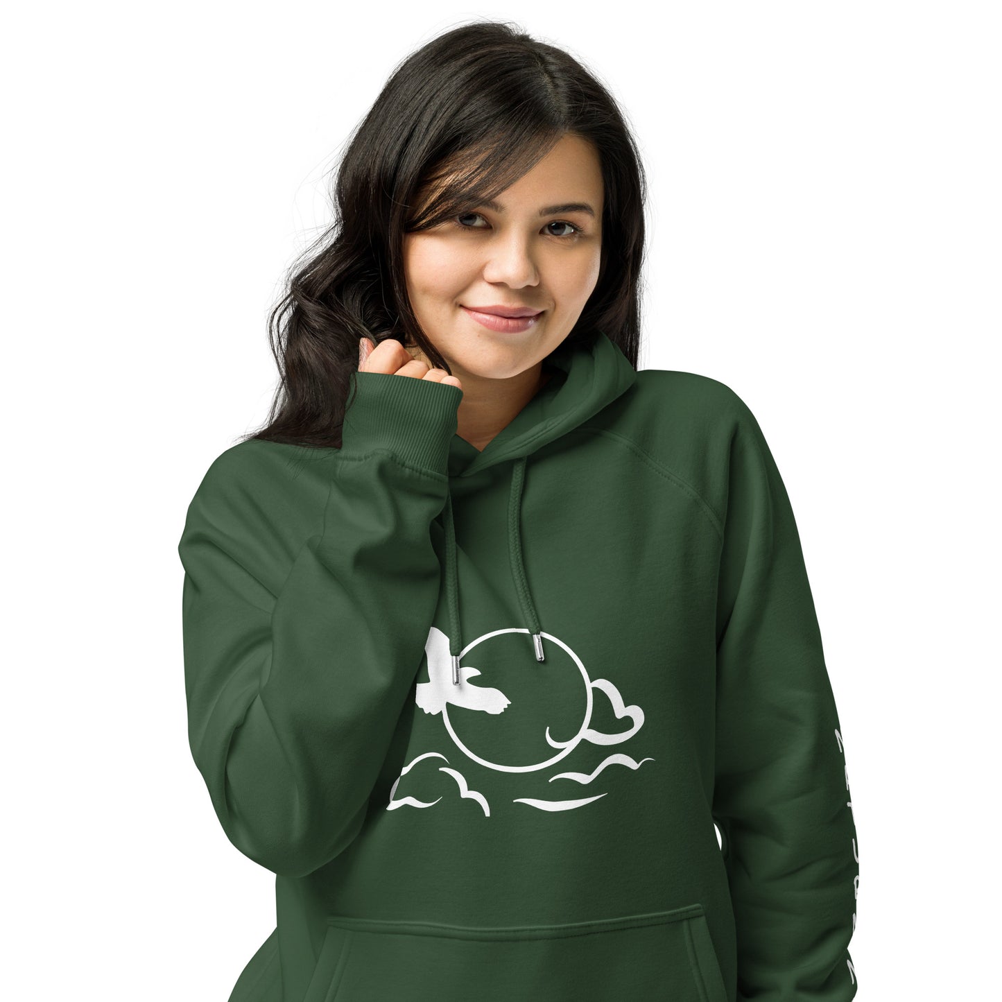 Unisex Bio-Raglan-Hoodie mit dem Motiv 'Natur'