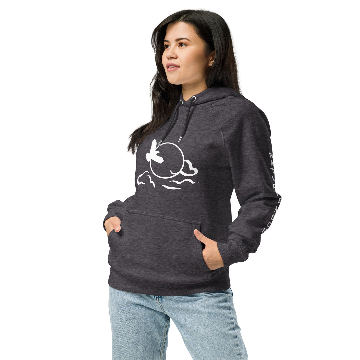 Unisex Bio-Raglan-Hoodie mit dem Motiv 'Natur'