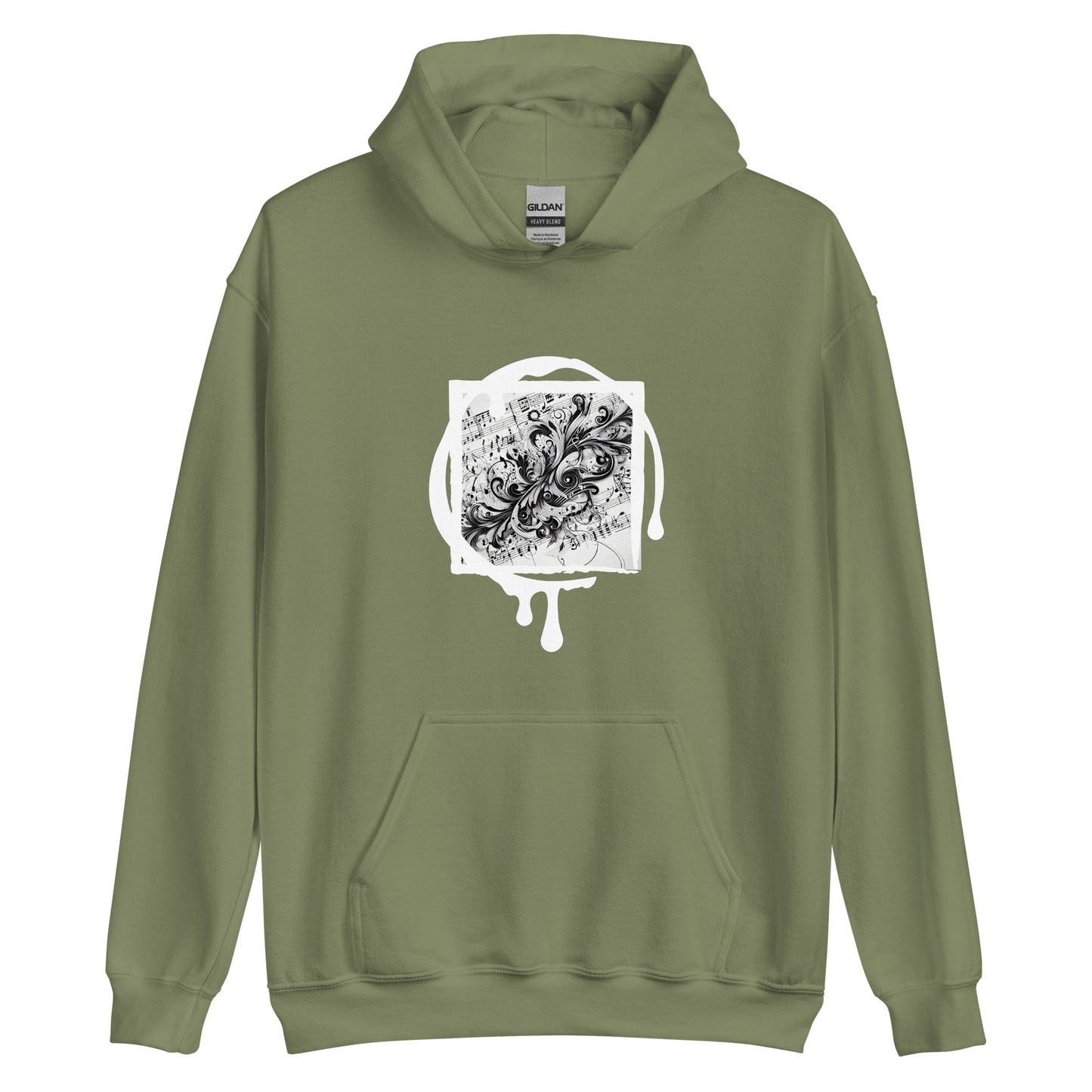 Unisex-Kapuzenpullover/Hoodie | Gildan 18500 mit dem Motiv 'Musik', Teil meiner 'Music is life'-Kollektion