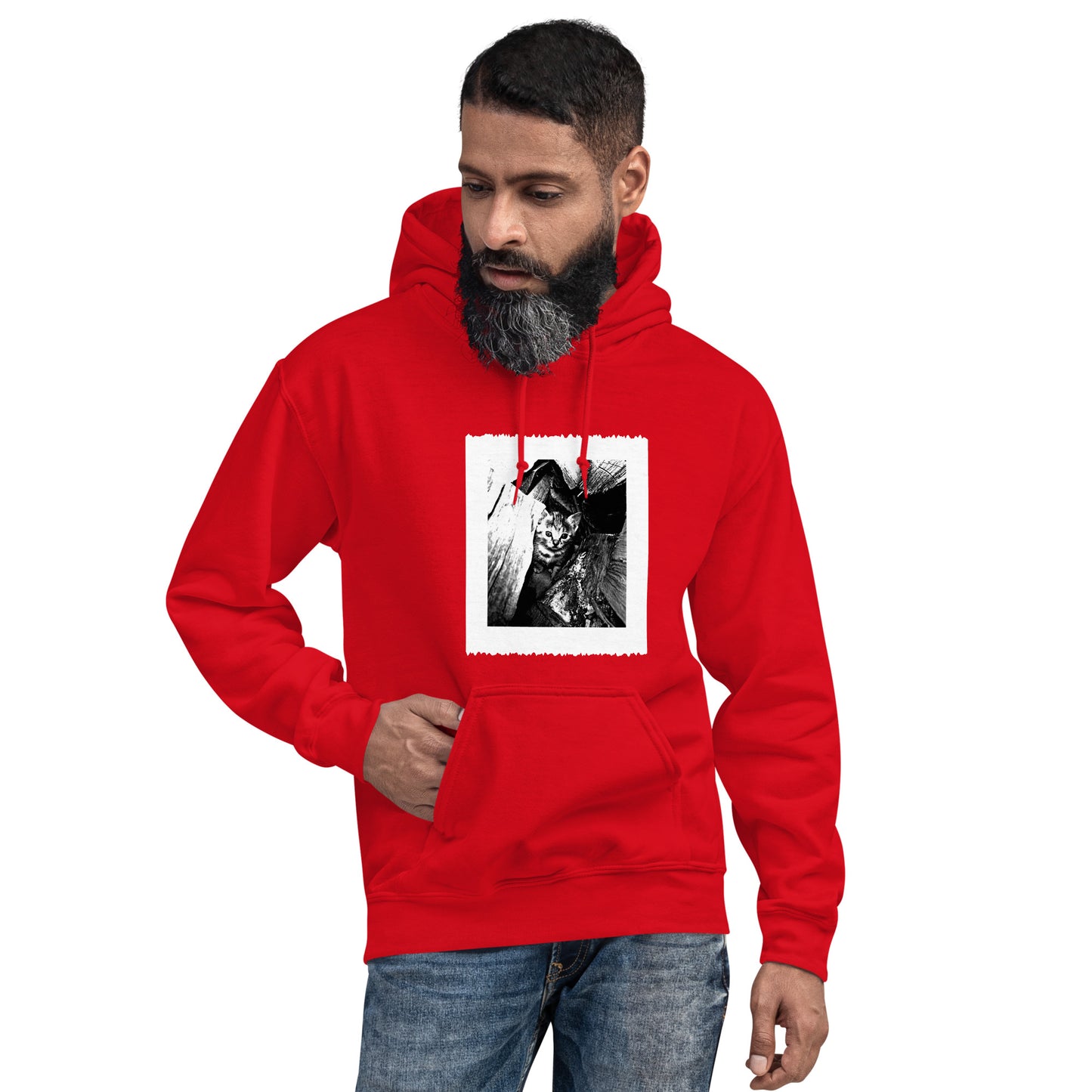 Unisex Heavy-Blend-Hoodie/Kapuzenpullover | Gildan 18500 mit dem Motiv 'Katze'