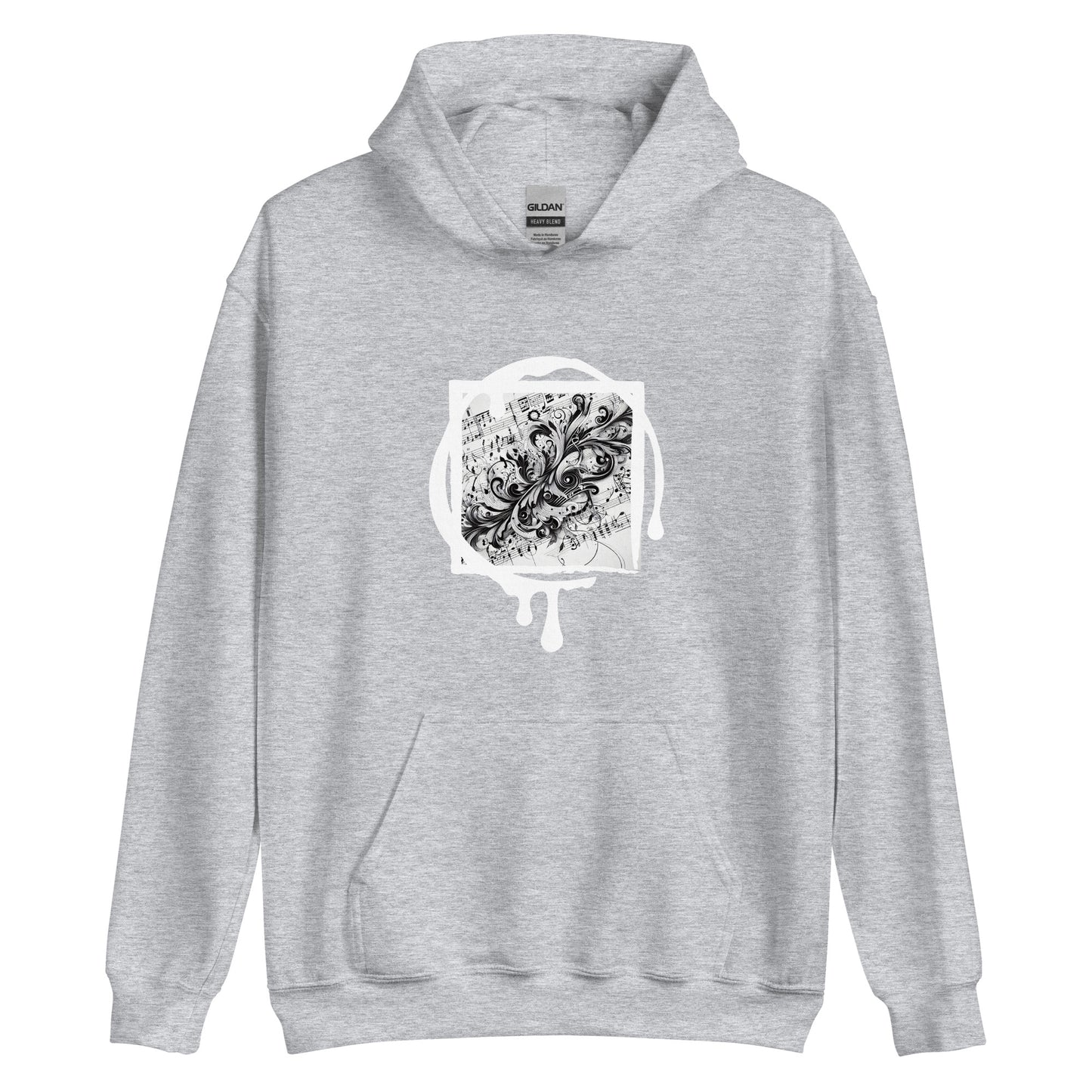 Unisex-Kapuzenpullover/Hoodie | Gildan 18500 mit dem Motiv 'Musik', Teil meiner 'Music is life'-Kollektion