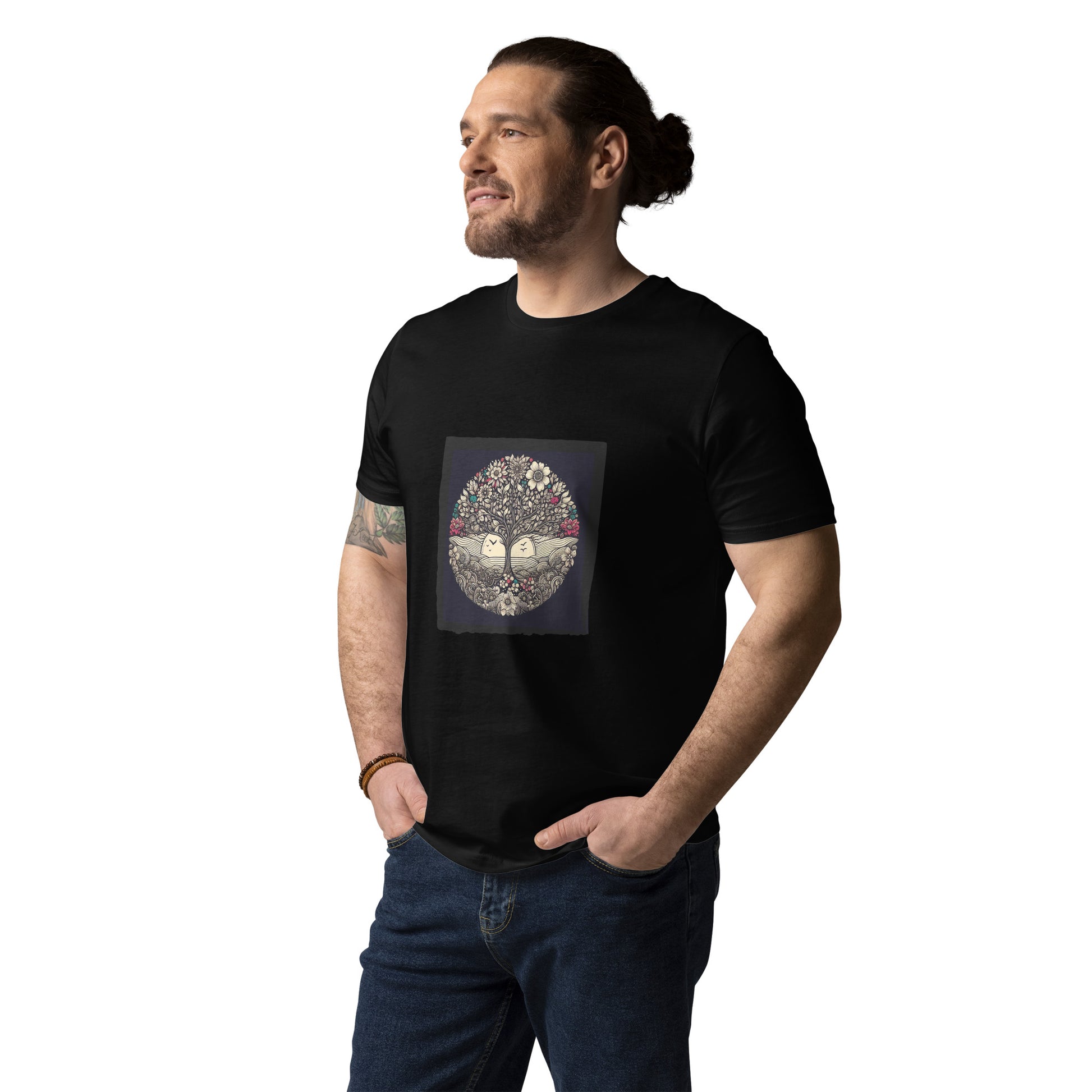 Dieses Unisex-T-Shirt aus 100 % ringgesponnener Bio-Baumwolle ist ein absolutes Muss. Es ist hochwertig, super bequem und das Beste von allem – umweltfreundlich.  Dieses Produkt ist Teil meiner "Baum des Lebens"-Kollektion!  • 100 % ringgesponnene Bio-Baumwolle 