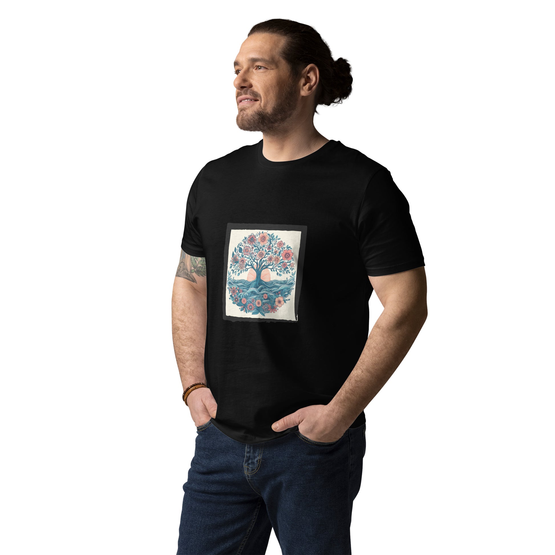 Dieses Unisex-T-Shirt aus 100 % ringgesponnener Bio-Baumwolle ist ein absolutes Muss. Es ist hochwertig, super bequem und das Beste von allem – umweltfreundlich.  Dieses Produkt ist Teil meiner "Baum des Lebens"-Kollektion!  • 100 % ringgesponnene Bio-Baumwolle 