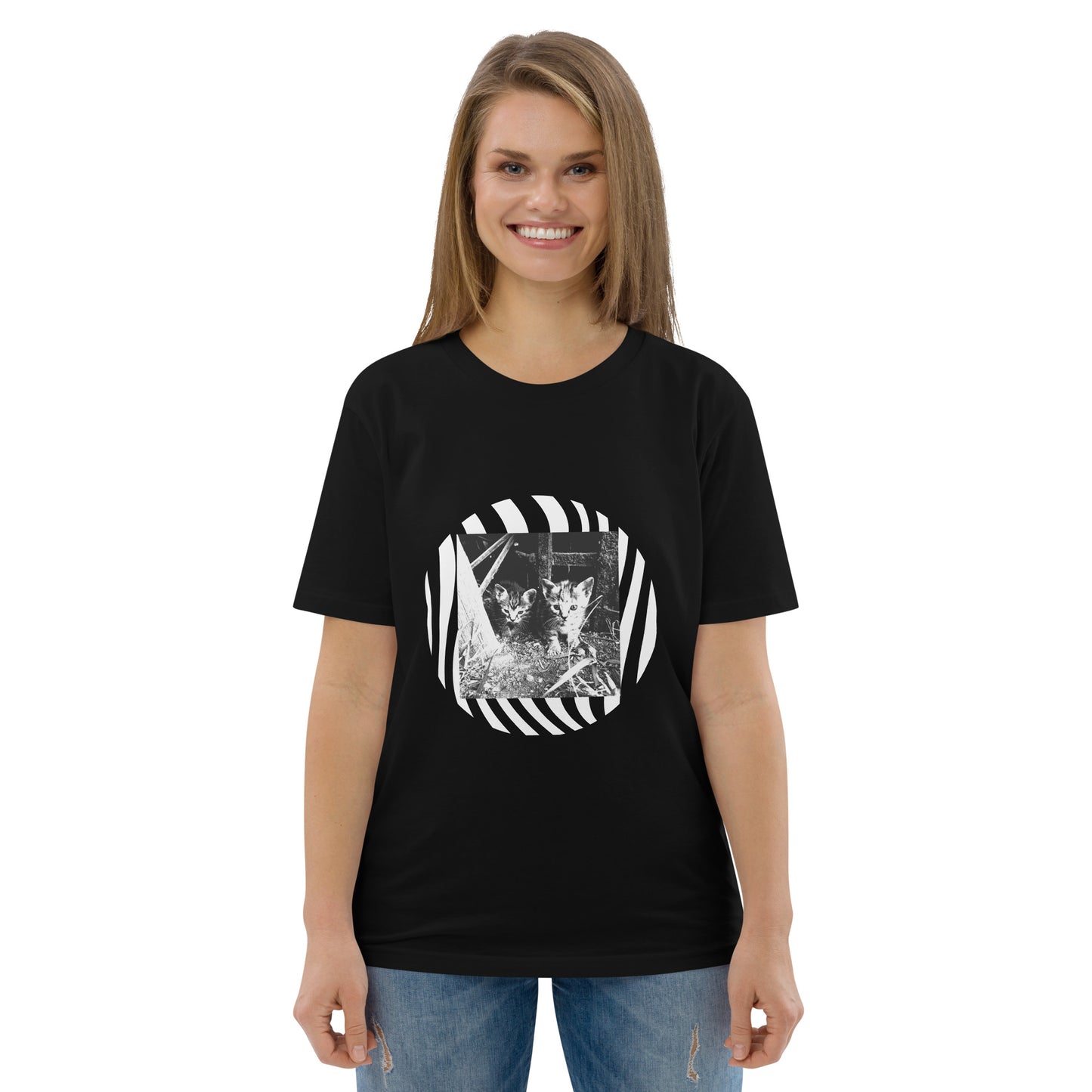 Unisex-Bio-Baumwoll-T-Shirt | Stanley/Stella STTU169 mit dem Motiv 'Katzen'