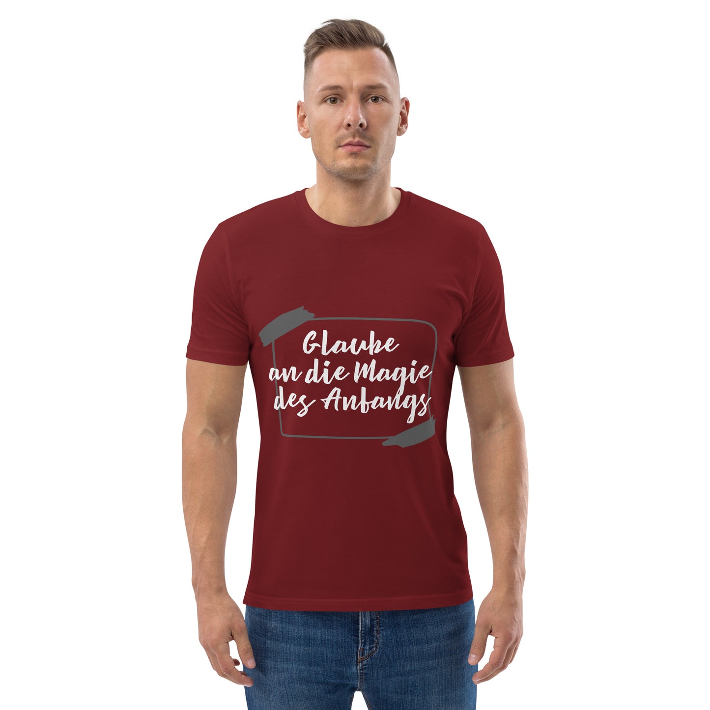 Unisex-Bio-Baumwoll-T-Shirt 'Glaube an die Magie des Anfangs'