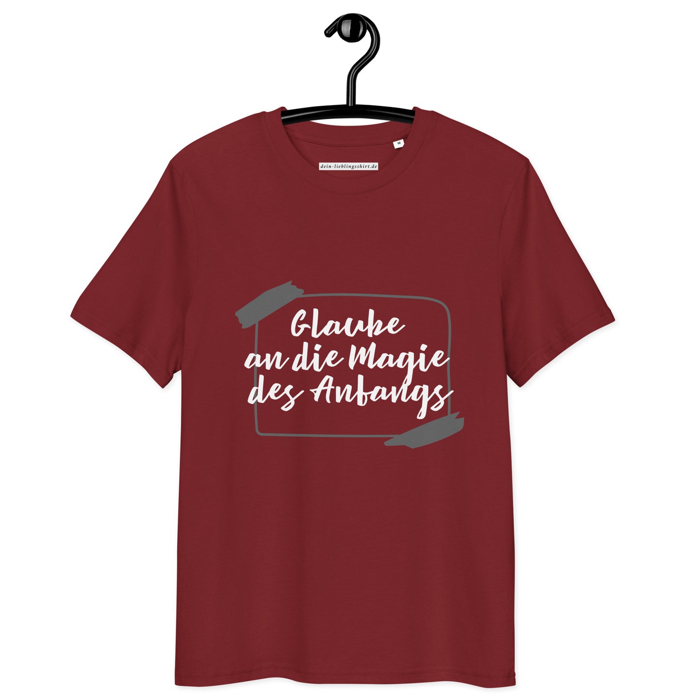 Unisex-Bio-Baumwoll-T-Shirt 'Glaube an die Magie des Anfangs'