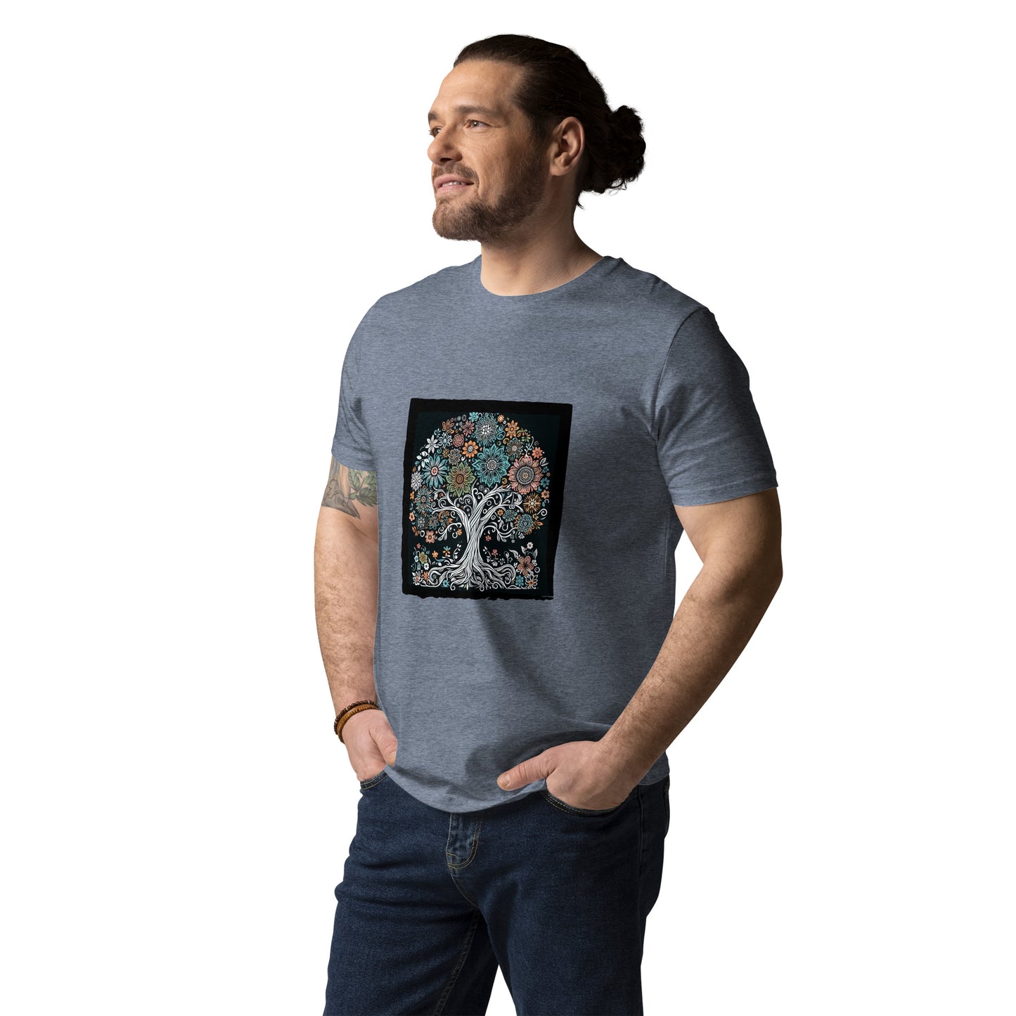 Dieses Unisex-T-Shirt aus 100 % ringgesponnener Bio-Baumwolle ist ein absolutes Muss. Es ist hochwertig, super bequem und das Beste von allem – umweltfreundlich.  Dieses Produkt ist Teil meiner "Baum des Lebens"-Kollektion!  • 100 % ringgesponnene Bio-Baumwolle 