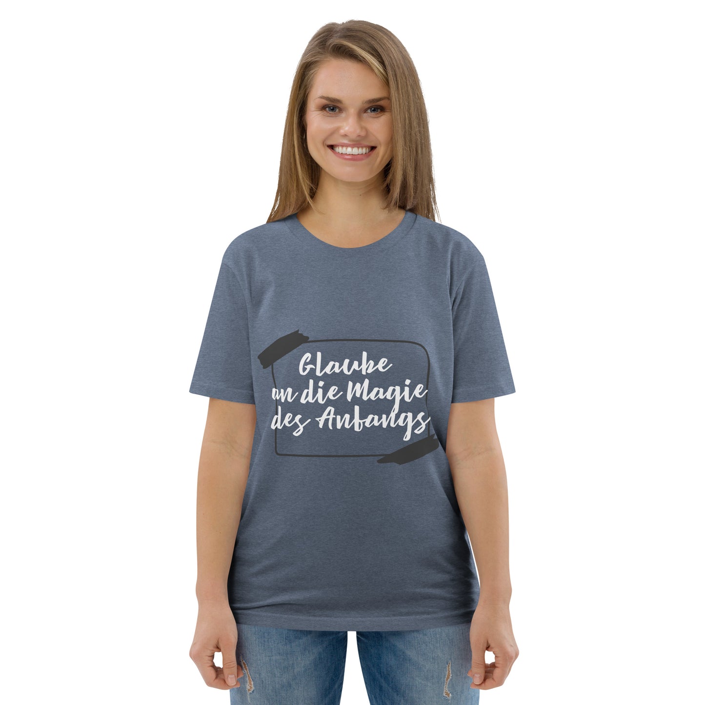 Unisex-Bio-Baumwoll-T-Shirt 'Glaube an die Magie des Anfangs'