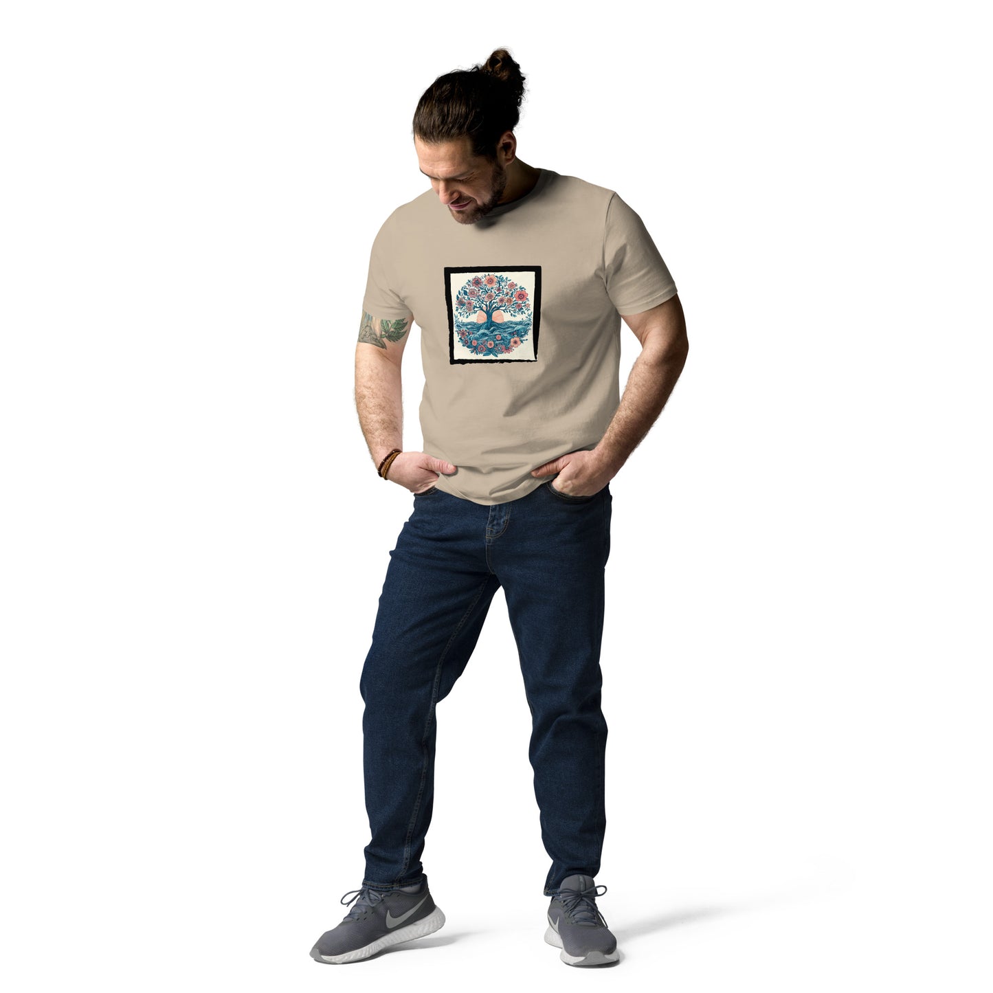 Dieses Unisex-T-Shirt aus 100 % ringgesponnener Bio-Baumwolle ist ein absolutes Muss. Es ist hochwertig, super bequem und das Beste von allem – umweltfreundlich.  Dieses Produkt ist Teil meiner "Baum des Lebens"-Kollektion!  • 100 % ringgesponnene Bio-Baumwolle 