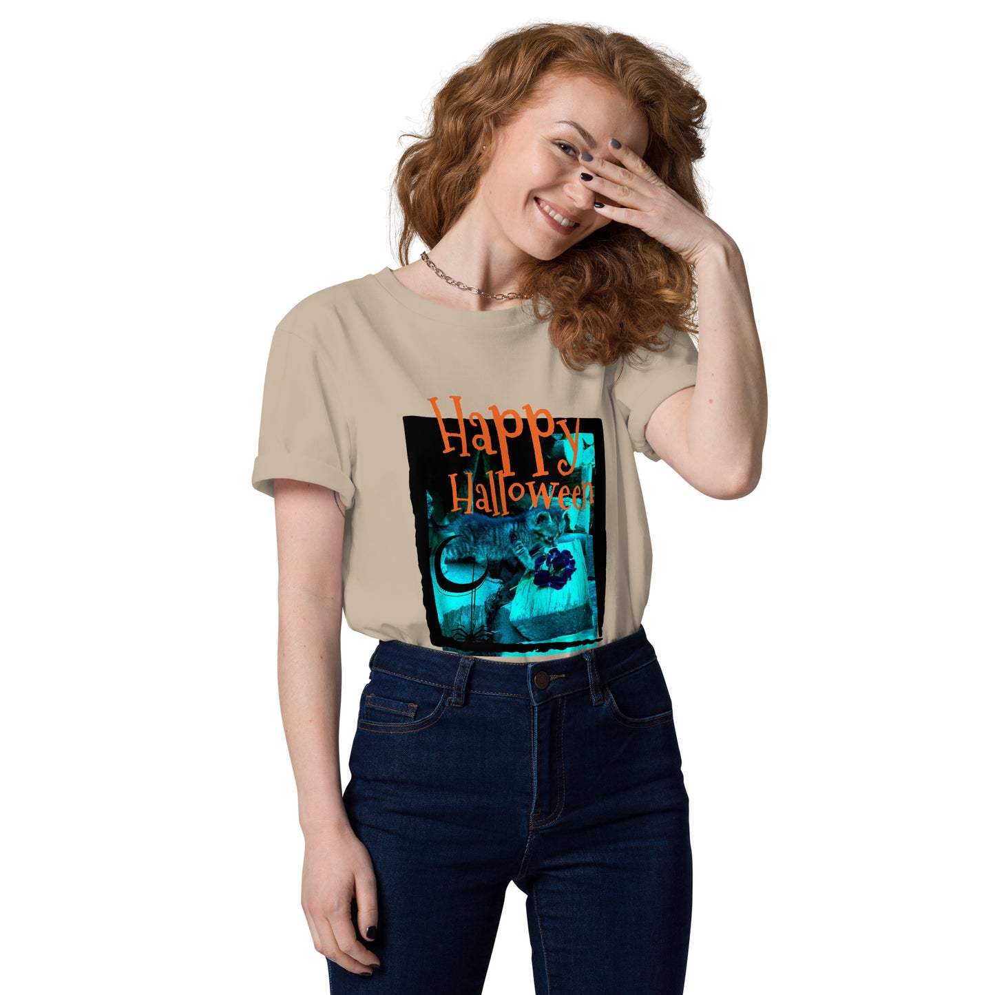 Unisex-Bio-Baumwoll-T-Shirt | Stanley/Stella STTU169 "Happy Halloween"