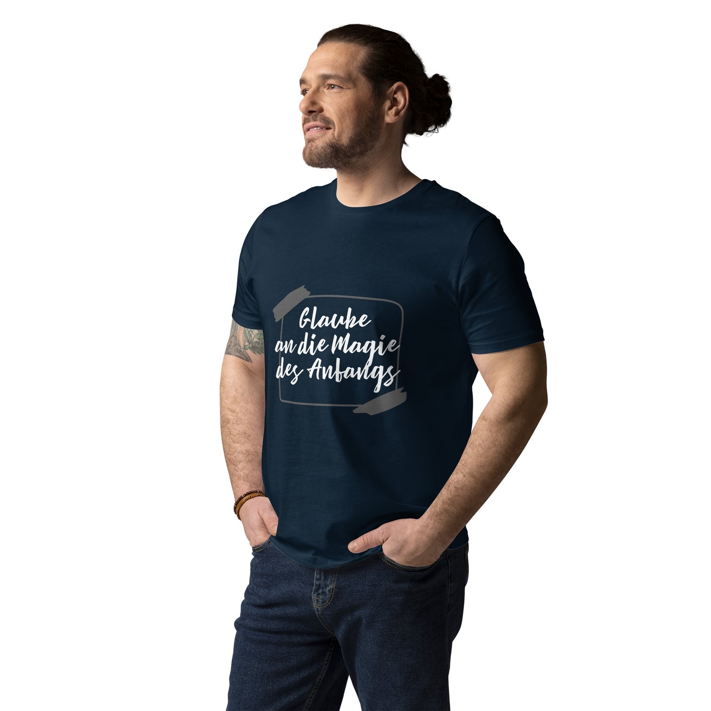 Unisex-Bio-Baumwoll-T-Shirt 'Glaube an die Magie des Anfangs'